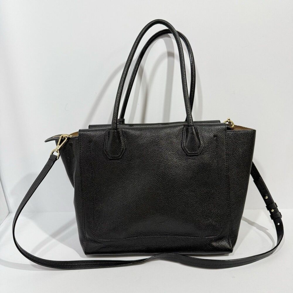Michael Kors Studio Mercer Large Black Leather Satchel - Picture 3 of 16